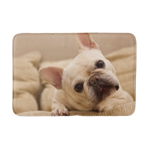 Kutest Baby Animals   Franse Bulldog Head Tilt Badmat