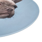 Kutest Baby Animals | Franse Bulldog Pink Bow Snijplank (Hoek)