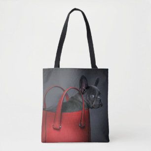 Kutest Baby Animals   Franse Bulldog Red Hand Bag Draagtas
