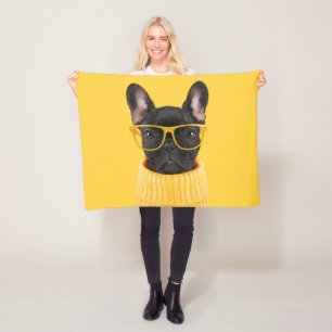 Kutest Baby Animals   Franse Bulldog Sunbril Fleece Deken