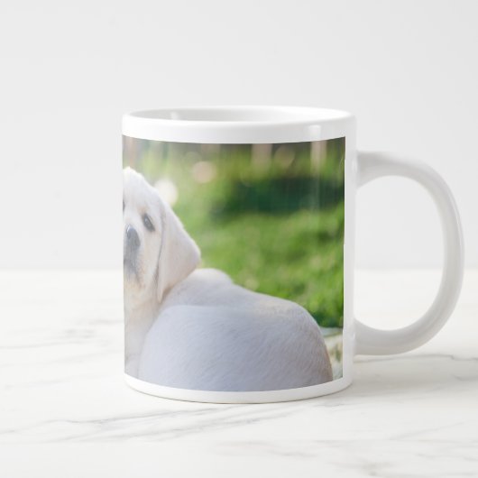 Kutest Baby Animals | Gele labrador Retrievers Extra Grote Beker (Rechts)