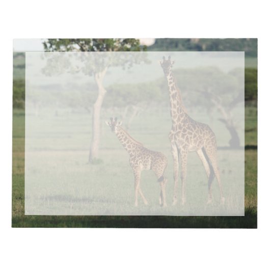 Kutest Baby Animals | Giraffe Calf & Mama Notitieblok (Voorkant)