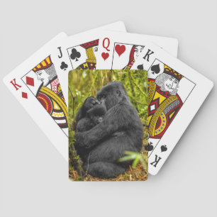 Kutest Baby Animals   Gorilla en Baby Pokerkaarten