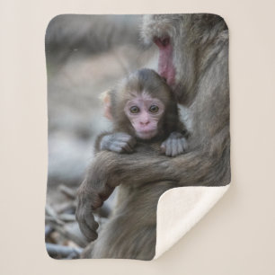 Kutest Baby Animals Japanse aap en Baby Sherpa Deken