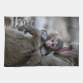 Kutest Baby Animals | Japanse aap en Baby Theedoek (Horizontaal)