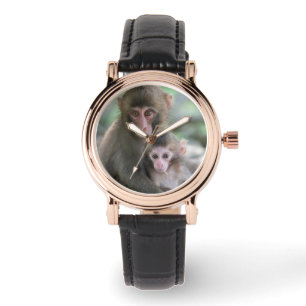 Kutest Baby Animals   Japanse apen Horloge