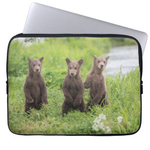 Kutest Baby Animals Kamchatka Brown Beer Cubs Laptop Sleeve