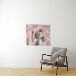 Kutest Baby Animals Kleine Oranje tapkeuten Wandkleed