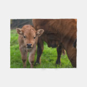 Kutest Baby Animals | Koe en kalf Fleece Deken (Voorkant (Horizontaal))