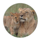 Kutest Baby Animals | Lion Cub en moeder Snijplank (Voorkant)