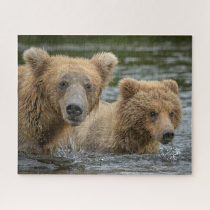 Kutest Baby Animals   Mama Beer en haar kubussen Legpuzzel