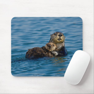 Kutest Baby Animals Moeder en Baby Otter Muismat