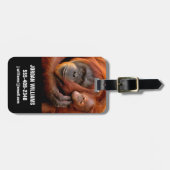 Kutest Baby Animals | Orangutan Mam & Baby Bagagelabel (Voorkant horizontaal)