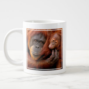 Kutest Baby Animals Orangutan Mam & Baby Extra Grote Beker