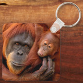 Kutest Baby Animals | Orangutan Mam & Baby Sleutelhanger (Achterkant)