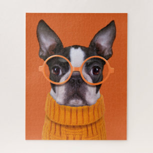 Kutest Baby Animals   Oranje Boston Terrier Legpuzzel