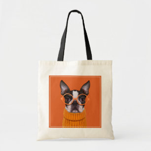 Kutest Baby Animals Oranje Boston Terrier Tote Bag