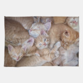 Kutest Baby Animals | Oranje keuten-pool Theedoek (Horizontaal)