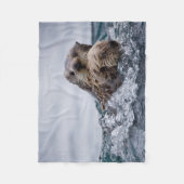 Kutest Baby Animals | Otter Baby en moeder Fleece Deken (Voorkant)