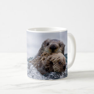 Kutest Baby Animals Otter Baby en moeder Koffiemok