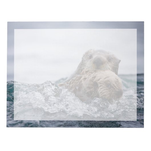 Kutest Baby Animals | Otter Baby en moeder Notitieblok (Voorkant)
