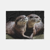 Kutest Baby Animals | Otters Holding Hands Fleece Deken (Voorkant (Horizontaal))