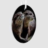 Kutest Baby Animals | Otters Holding Hands Ornament (voorkant)