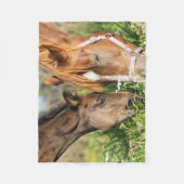 Kutest Baby Animals | Paardenkool Fleece Deken (Voorkant)