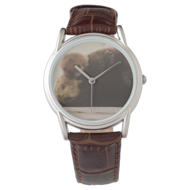 Kutest Baby Animals | Pasgeboren otterpop Horloge (Voorkant)