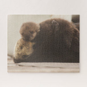 Kutest Baby Animals Pasgeboren otterpop Legpuzzel