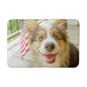 Kutest Baby Animals Patriotic Corgi Puppy Badmat