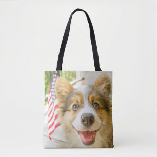 Kutest Baby Animals Patriotic Corgi Puppy Draagtas