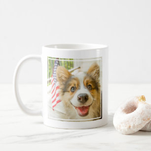 Kutest Baby Animals Patriotic Corgi Puppy Koffiemok