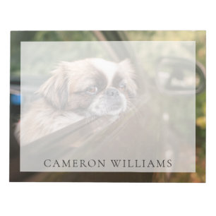 Kutest Baby Animals Pekingese puppy in auto Notitieblok