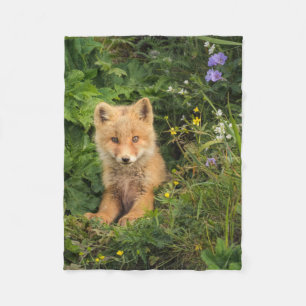Kutest Baby Animals Red Fox in Umnak Alaska Fleece Deken