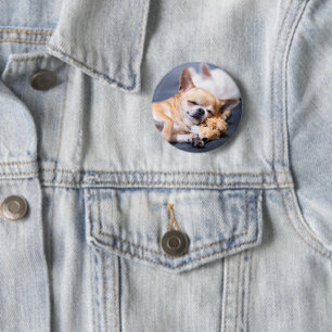 Kutest Baby Animals   Red-haring Chihuahua Dog Ronde Button 5,7 Cm