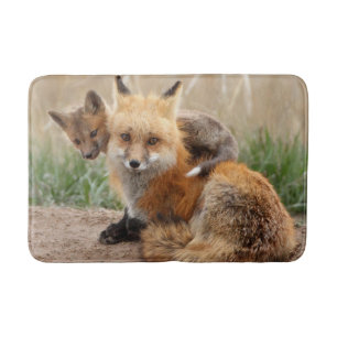 Kutest Baby Animals Rode vos en Baby Badmat