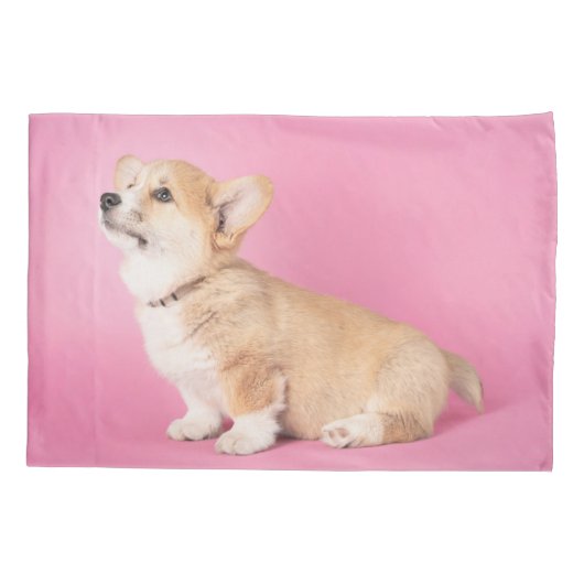 Kutest Baby Animals | Roze Corgi Puppy Kussensloop (Achterkant)