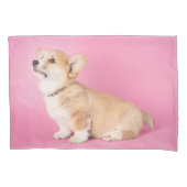 Kutest Baby Animals | Roze Corgi Puppy Kussensloop (Voorkant)