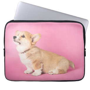 Kutest Baby Animals   Roze Corgi Puppy Laptop Sleeve