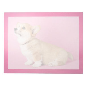 Kutest Baby Animals   Roze Corgi Puppy Notitieblok
