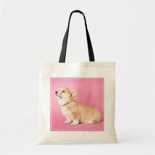 Kutest Baby Animals Roze Corgi Puppy Tote Bag