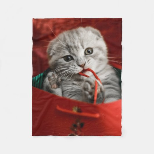 Kutest Baby Animals | Scottish Fold Kitten Fleece Deken (Voorkant)