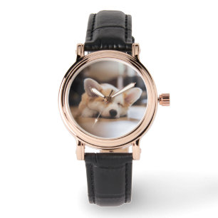 Kutest Baby Animals   Sleepy Corgi Horloge