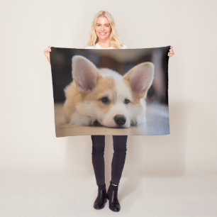 Kutest Baby Animals Sleepy Corgi Puppy Fleece Deken