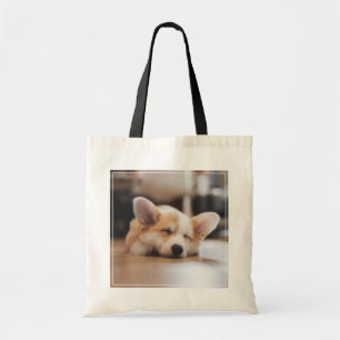 Kutest Baby Animals   Sleepy Corgi Tote Bag