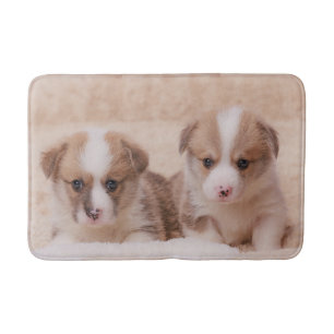 Kutest Baby Animals Twee Corgi-Puppies Badmat