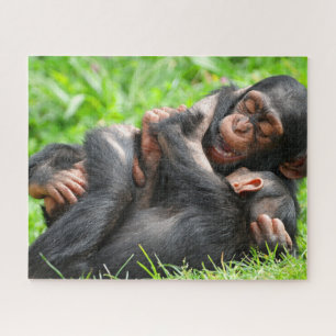 Kutest Baby Animals   Twee jonge Chimpansees Legpuzzel