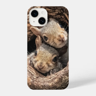 Kutest Baby Animals   Twee jonge eekhoorns iPhone 14 Hoesje