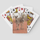 Kutest Baby Animals | Twee jonge Zebras Pokerkaarten (Achterkant)